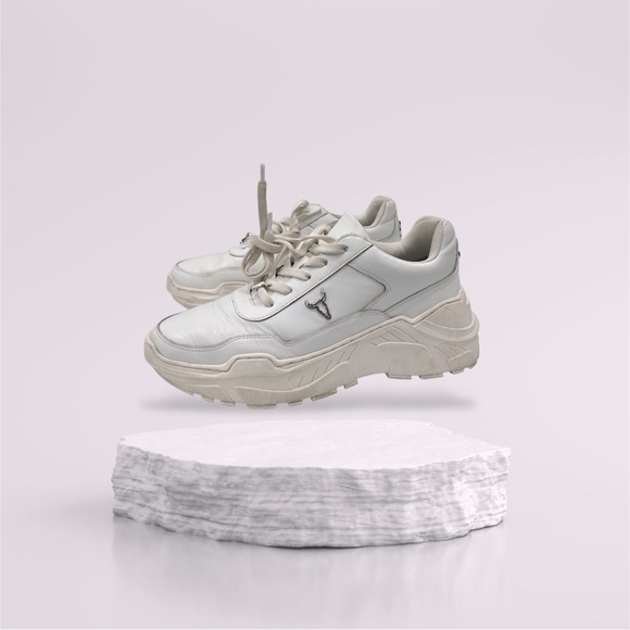 Windsor Smith Carte White Leather Womens Sneakers size 9 - Picture 4 of 12